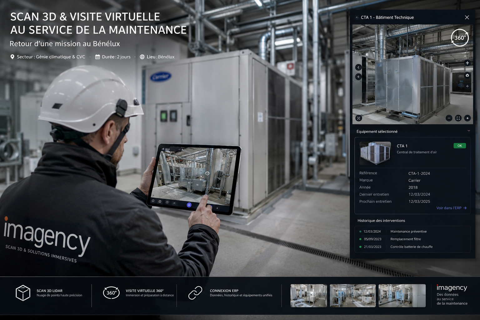 Scan 3D maintenance bâtiment : retour de mission au Bénélux